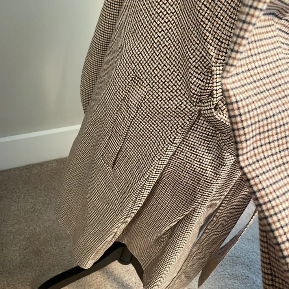 1. State Brown Tattersall Check Trench Coat